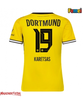 Borussia Dortmund Konstantinos Karetsas #19 Tricou Fotbal Replică 2026-27 Femei Acasa Borussia Dortmund Konstantinos Karetsas #19 Tricou Fotbal Replică 2026-27 Femei Acasa
